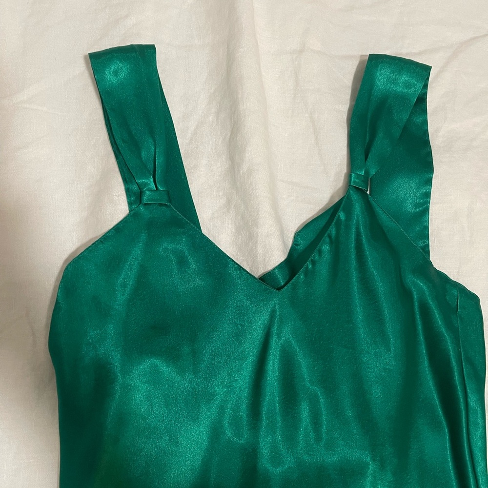 Victoria's Secret Vintage Gold Label Green Slip Dress - Picture 8 of 8